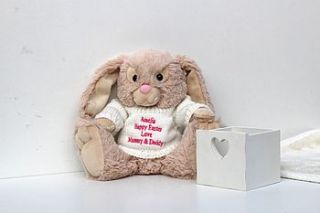 personalised message easter girl bunny by the comfi cottage