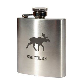 Rustic Moose Personalized Flasks Alcohol And Spirits Flasks Kitchen & Dining