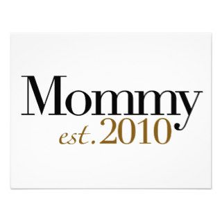 Mommy Est 2010 Personalized Invitation