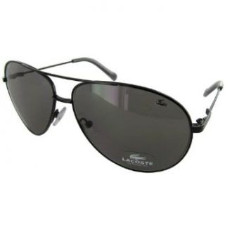 Lacoste Unisex 'L122S' Aviator Sunglasses, Black/Grey Clothing