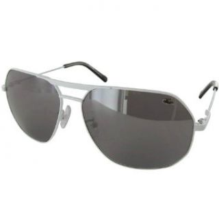 Lacoste Unisex 'L121S' Aviator Sunglasses, Shiny White/Grey Clothing
