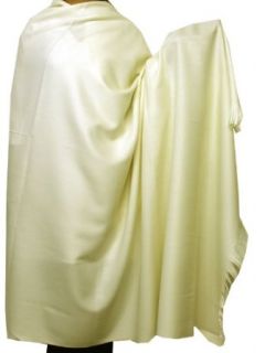 Indian Prayer Shawl Pure Wool Wrap for Men & Women (Off White, 118 x 55 inches) Pashmina Shawls