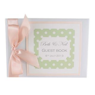 personalised dotty wedding guest book by dreams to reality design ltd