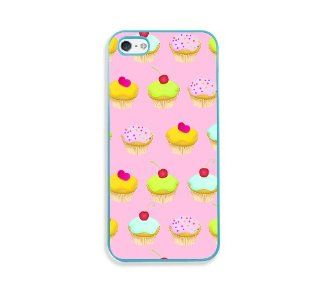 Cupecake Pink Aqua Silicon Bumper iPhone 5 Case   Fits iPhone 5 Cell Phones & Accessories