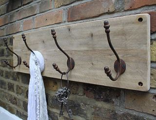 reclaimed wooden acorn hat and coat hook by möa design
