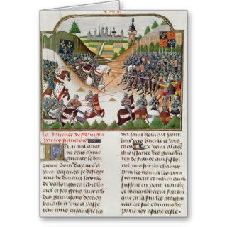 Fr 2691 f.183 Battle scene, by Jehan Charetier Greeting Card