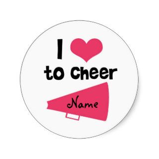 I love to Cheer   Cool Cheerleader Stuff Stickers