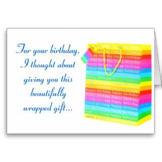 Birthday Gift Thought That Counts Birthday Card