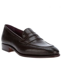 Carmina Shoemaker Lizard Skin Loafer