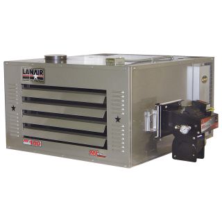 Lanair Waste Oil-Fired Thermostat-Controlled Heater Package — 150,000 BTU, 3500 Sq. Ft. Capacity, Thru-Wall Chimney, Model# MX-150 Package D  Waste Oil Heaters