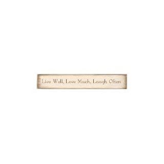 Live Well Love Much Laugh Often Stencil   Simple Script   2 inch   7.5 mil standard