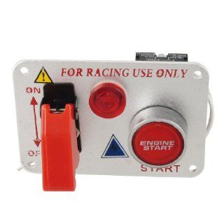 Racing Car 12V Ignition Switch Panel Engine Start Push Button Red LED Toggle Automotive