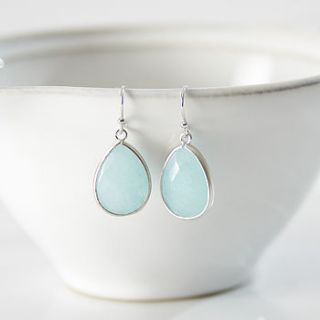 celeste blue teardrop earrings by simply suzy q