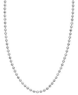 14k White Gold Necklace, 16 20 Bead Chain   Necklaces   Jewelry & Watches