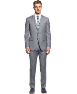 Bar III Carnaby Collection Suit Separates Light Blue Stepweave Slim Fit   Suits & Suit Separates   Men