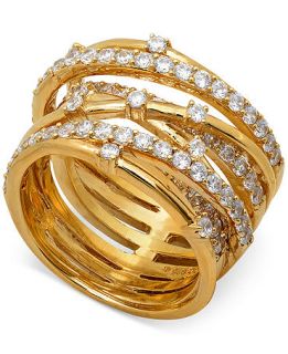CRISLU 18k Gold Over Sterling Silver Cubic Zirconia Entwined Ring (2 1/4 ct. t.w.)   Fashion Jewelry   Jewelry & Watches