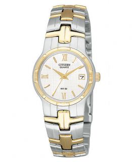 Citizen Womens Two Tone Stainless Steel Bracelet Watch 26mm EU2434 59A   Watches   Jewelry & Watches