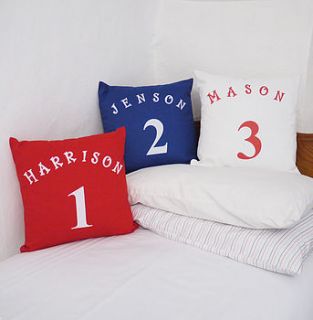 personalised children's 'football' cushion by andrea fay's