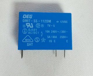 1 piece OEG OMIT SS 112DM Power Relay General Purpose Coil DC 12V 4Pins 4 pins SPST 10A
