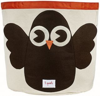 owl toy storage bin by nubie modern kids boutique