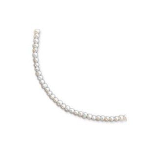 14k 4 4.5mm White FW Onion Cultured Pearl Necklace   24 Inch   JewelryWeb Jewelry