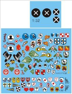 Alliance Model Works 132 Bf109 Unit Badges Decal Set #AW037 Toys & Games