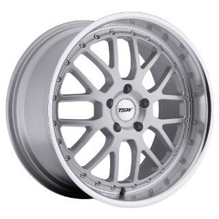 18x8 TSW Valencia (Silver w/ Mirror Lip) Wheels/Rims 5x114.3 (1880VAL405114S76) Automotive