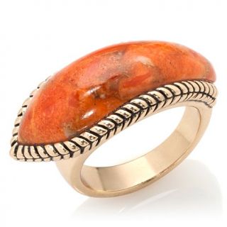 Studio Barse Overlapped Gemstone Bronze Ring