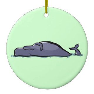The sleeping whale christmas ornaments