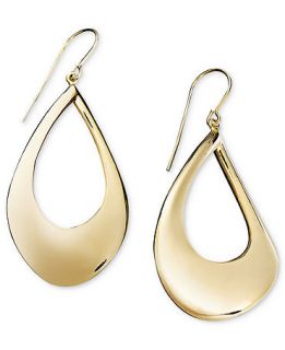 14k Gold Earrings, Large Drop Cut Out Teardrop   Earrings   Jewelry & Watches