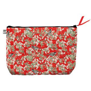 bird in blossom wash bag by emily burningham