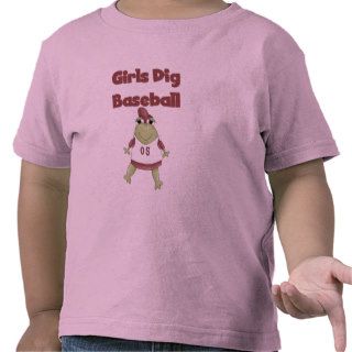Frog Girls Dig Baseball Tshirts and Gifts