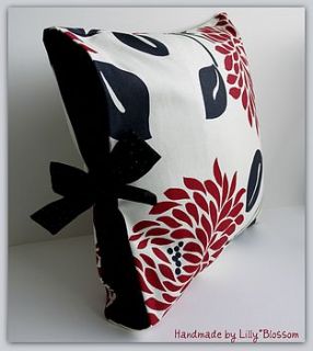 floral tie cushion by lilly*blossom