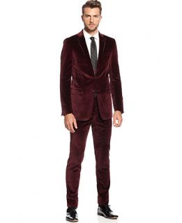 Calvin Klein Suit, Maroon Velvet Slim X Fit   Suits & Suit Separates   Men