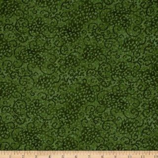 Leafy Scroll 108'' Wide Back Green Fabric