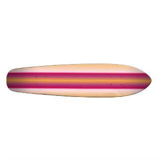 Custom retro surfboard style Striped Skateboard