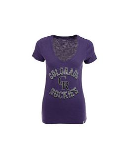 47 Brand Womens Short Sleeve Colorado Rockies V Neck T Shirt   Sports Fan Shop By Lids   Men