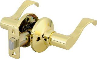 Brinks 2716 105 Wave Style Lever Door Knob for Hall and Closet Doors, Polished Brass   Doorknobs  