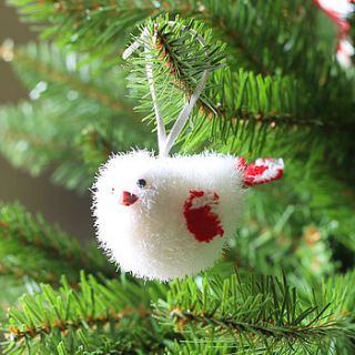 christmas chick hanging decoration by ella james