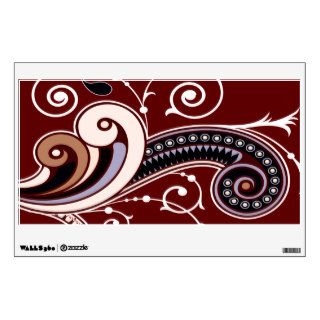 Gorgeous Paisley Floral Swirl Pattern Wall Stickers