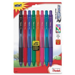 Pentel   Gel Pens, Retractable, .7mm, 8/PK, Assorted, Sold as 1 Package, PEN BL107CRBP8M  Gel Ink Rollerball Pens 
