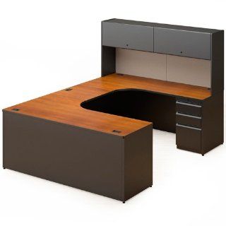 Maxon MXNMKIT107P Series 1000 U Shape Desk, Charcoal  Office Desks 
