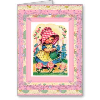 Vintage Card Happy Birthday To Little Girl Cards