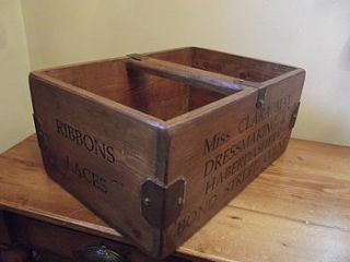rustic wooden advertising box by woods vintage home interiors