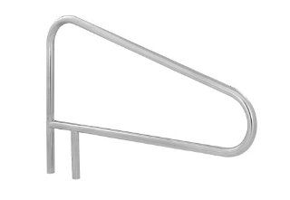S.R. Smith DMS 103A 2 Bend Deck Mounted Stainless Steel Braced Swimming Pool Handrail  Patio, Lawn & Garden