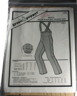 Green Pepper 105 Sewing Pattern Men's High Waisted Warm Ups Size 30, 32, 34, 36, 38