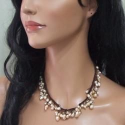 Handmade Freshwater Pearls Drops Necklace (Thailand) Necklaces