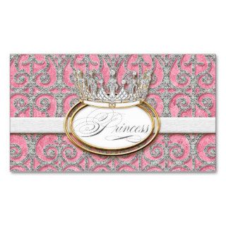 Royal Princess Crown Baby Girl Shower Favor Tags Business Card Template