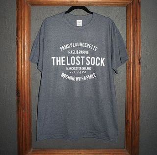 'the lost sock launderette' t shirt by rael & pappie