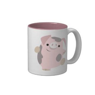 Cute Cartoon Dancing Pig Mug